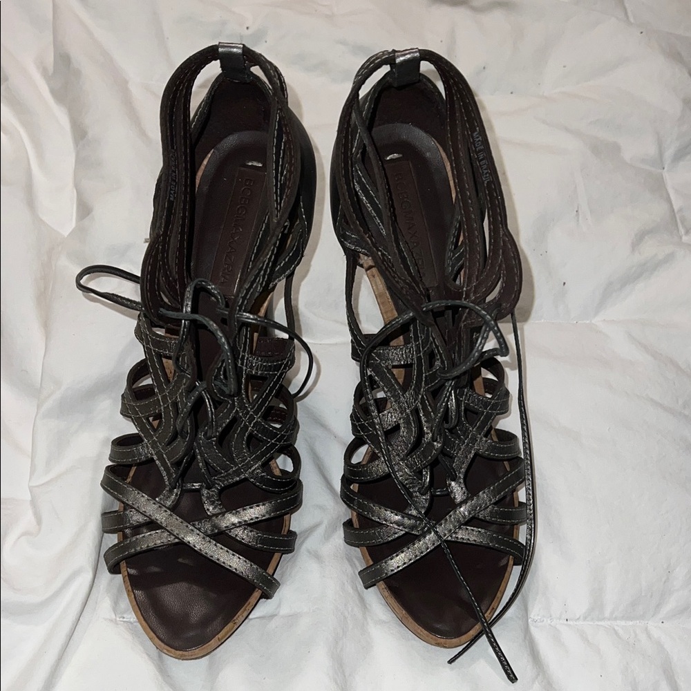BCBGMaxAzria Dark Strappy Sandals